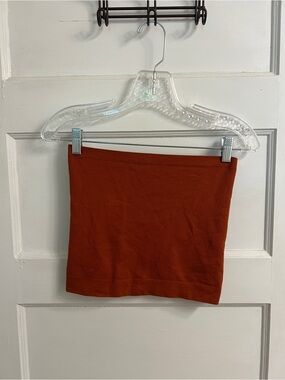 Urban Outfitters Rust Orange Ribbed Tube Top